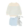 minnow Clothing<Baby Boys Knit Bundle Cream And Blue Stripe