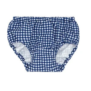 minnow Diaper Covers<Baby Diaper Cover | Swim Navy Gingham