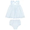 minnow Tops<Baby Flutter Tank Bloomer Set Powder Blue Stripe