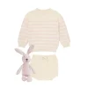 minnow Bundles<Baby Girls Knit Bundle Cream And Pink Stripe
