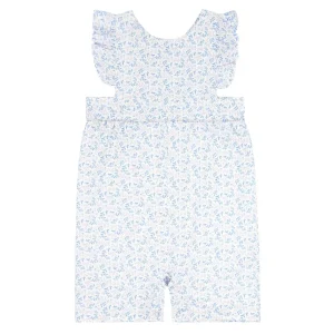 minnow Rompers<Baby Girls Pinafore Romper Briland Blue Botanic