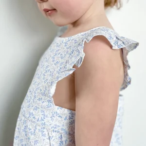 minnow Rompers<Baby Girls Pinafore Romper Briland Blue Botanic