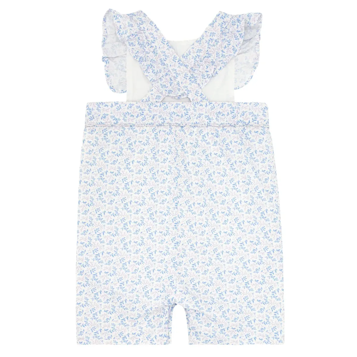 baby_girls_pinafore_rompe_4.webp minnow Rompers<Baby Girls Pinafore Romper Briland Blue Botanic