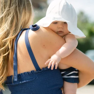 minnow Accessories<Baby Sun Hat | Swim White
