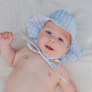 minnow Hats<Baby Sun Hat | Swim Oasis Blue Gingham