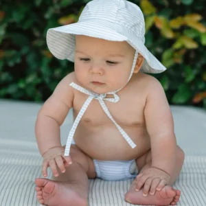 minnow Hats<Baby Sun Hat | Swim Powder Blue Stripe