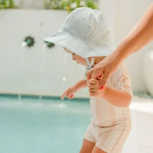 minnow Accessories<Baby Sun Hat | Swim Light Blue