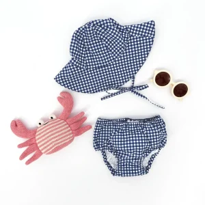 minnow Accessories<Baby's First Summer Gifting Bundle Navy Gingham
