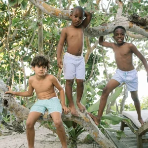 minnow Board Shorts<Boys Board Short Abaco Green Paisley