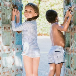 minnow Boardies<Boys Boardie Oasis Blue Gingham