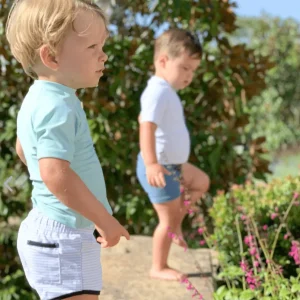 minnow Boardies<Boys Boardie Powder Blue Stripe