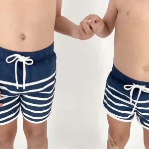 minnow Boardies<Boys Boardie | Swim Navy Breton Stripe