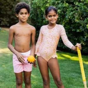 minnow Boardies<Boys Boardie With Pockets Sorbet Pink Stripe