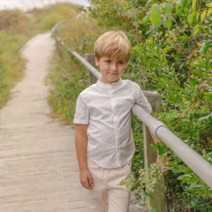 minnow Tops<Boys Button Down Shirt | White