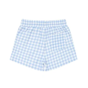 minnow Bottoms<Boys Canvas Short Oasis Blue Gingham
