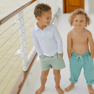 minnow Bottoms<Boys Canvas Short Sea Marsh Green