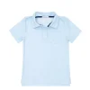 minnow Tops<Boys Cotton Polo Powder Blue Stripe
