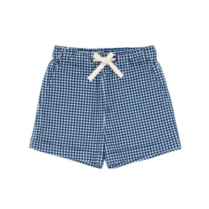 minnow Bottoms<Boys Cotton Twill Short | Swim Navy Gingham
