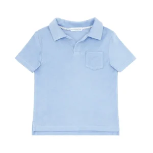 minnow Tops<Boys French Terry Polo Shirt Briland Blue