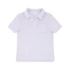 minnow Tops<Boys French Terry Polo Shirt Bay Lavender