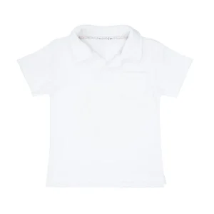 minnow Tops<Boys French Terry Polo Shirt | Swim White