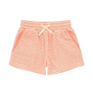minnow Bottoms<Boys French Terry Short Calypso Coral Stripe
