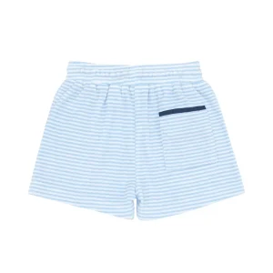 minnow Bottoms<Boys French Terry Short Powder Blue Stripe
