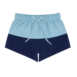 minnow Boardies<Boys Freshwater Blue And Navy Colorblock Boardie | Swim Freshwater Blue Navy Colorblock