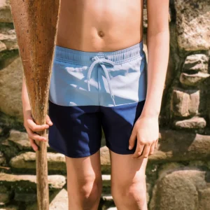 minnow Boardies<Boys Freshwater Blue And Navy Colorblock Boardie | Swim Freshwater Blue Navy Colorblock