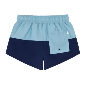 minnow Boardies<Boys Freshwater Blue And Navy Colorblock Boardie | Swim Freshwater Blue Navy Colorblock
