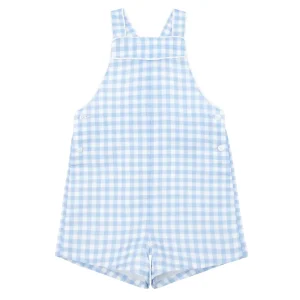 minnow Clothing<Boys Overall Oasis Blue Gingham