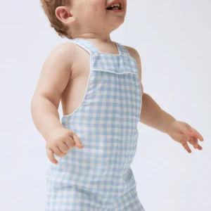 minnow Clothing<Boys Overall Oasis Blue Gingham