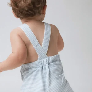 minnow Clothing<Boys Overall Powder Blue Stripe