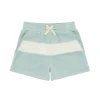 minnow Bottoms<Boys Sage Colorblock Terry Short | Swim Sage And Cream