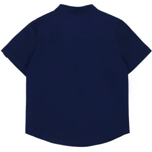minnow Tops<Boys Short Sleeve Button Down Shirt Navy
