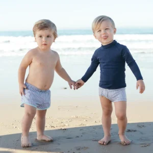minnow Boardies<Boys Stripe Boardie | Swim Navy Stripe