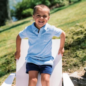 minnow Tops<Boys Terry Polo | Swim Freshwater Blue