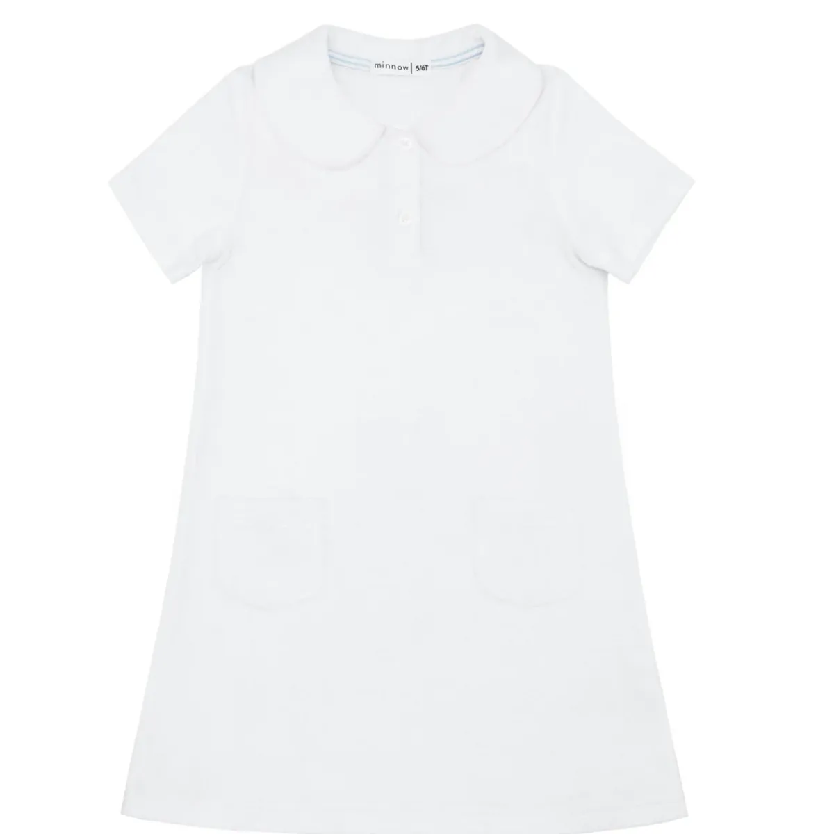 girls_aline_french_terry__0.webp minnow Dresses<Girls A-Line French Terry Dress | Swim White