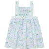 minnow Dresses<Girls Bay Lavender Smocked Bib Dress Bay Lavender Floral