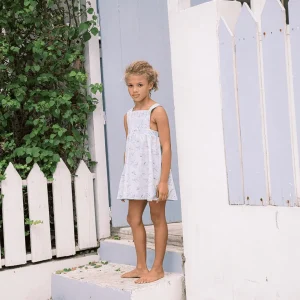 minnow Dresses<Girls Bay Lavender Smocked Bib Dress Bay Lavender Floral