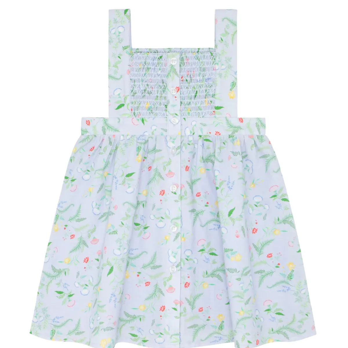 girls_bay_lavender_smocke_4.webp minnow Dresses<Girls Bay Lavender Smocked Bib Dress Bay Lavender Floral
