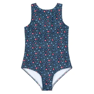 minnow One Pieces<Girls Double Bow One Piece Midnight Vineyard