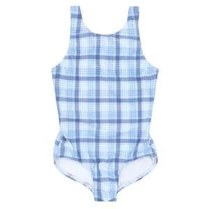 minnow One Pieces<Girls Double Bow One Piece Maritime Plaid
