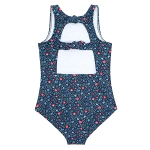 minnow One Pieces<Girls Double Bow One Piece Midnight Vineyard