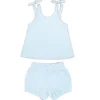 minnow Sets<Girls French Terry Bloomer Set Light Blue