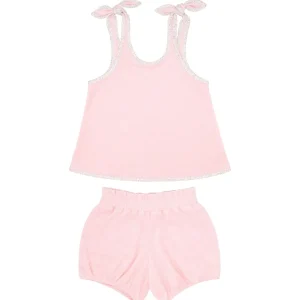 minnow Tops<Girls French Terry Bloomer Set Pink