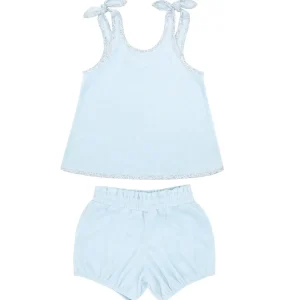 minnow Terry<Girls French Terry Bloomer Set Light Blue
