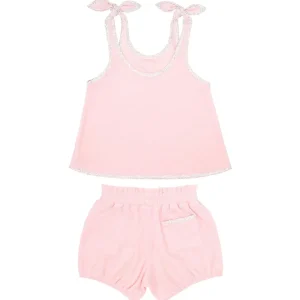 minnow Terry<Girls French Terry Bloomer Set Pink