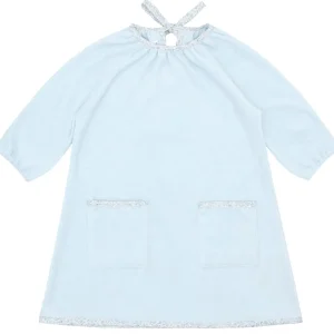 minnow Dresses<Girls French Terry Dress Light Blue