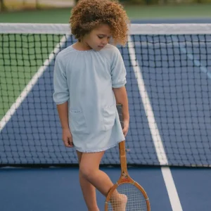 minnow Terry<Girls French Terry Dress Light Blue